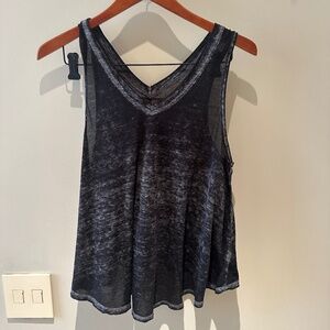 V-Neck Gray Flowy Tank Top